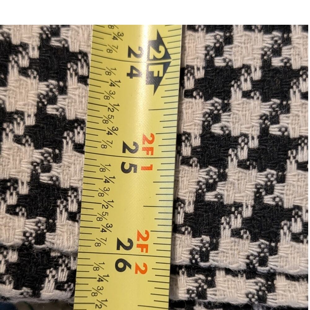 VTG August Max Woman Black/White Houndstooth Button Front Lined Jacket Sz 12W - Picture 9 of 10